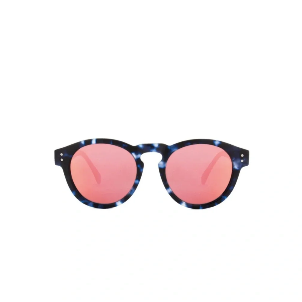 KOMONO Clement Matte Indigo Demi Sunglasses (NEW) round blue